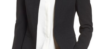 Anne Klein Women's Open Front Jacket Black Size 8