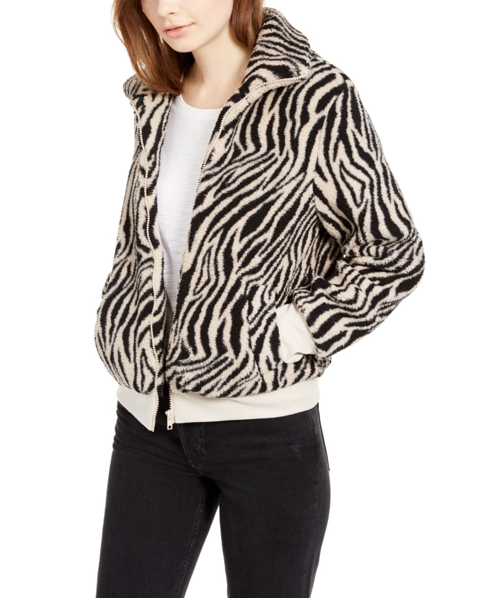 Hippie Rose Junior's Sherpa Jacket  Black Size Large