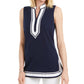 Charter Club Women's Seersucker Woven Tunic Top Blue Size X-Small