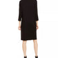Eileen Fisher Women's Cowlneck Shift Dress Black Size Petite Medium