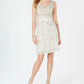 Adrianna Papell Women's Embellished A Line Dress White Size 8