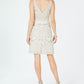 Adrianna Papell Women's Embellished A Line Dress White Size 8