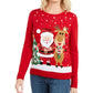 Karen Scott Women's Friendly Santa Sweater Red Size Small