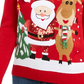 Karen Scott Women's Friendly Santa Sweater Red Size Small