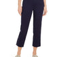 Charter Club Women's Button-Cuff Tummy Control Capri Pants Blue Size 6
