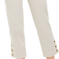 Charter Club Women's Button Cuff Tummy Control Capri Pants Beige Size 6