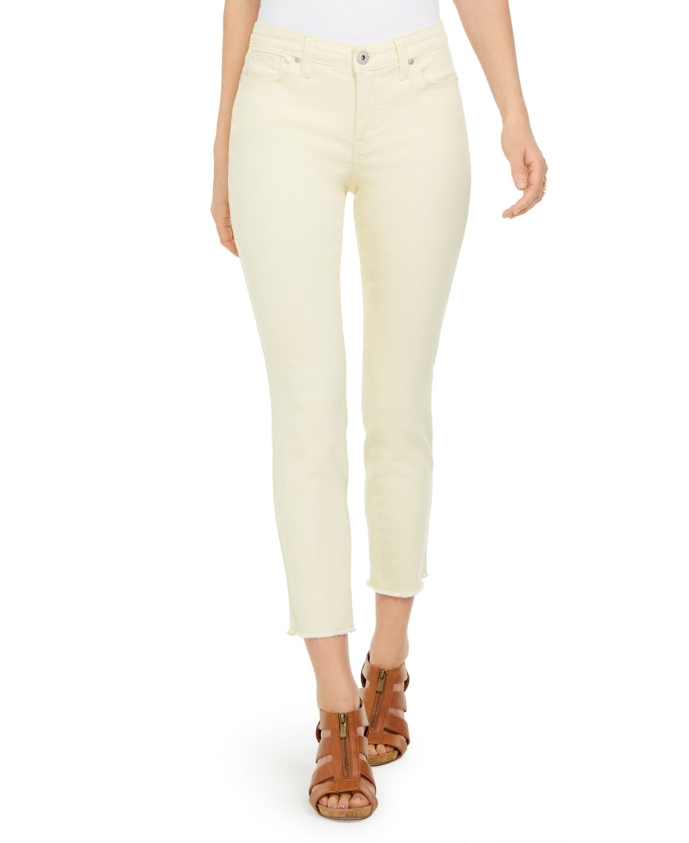 Style & Co Women's Light Wash Skinny Ankle Jeans Yellow Size 6