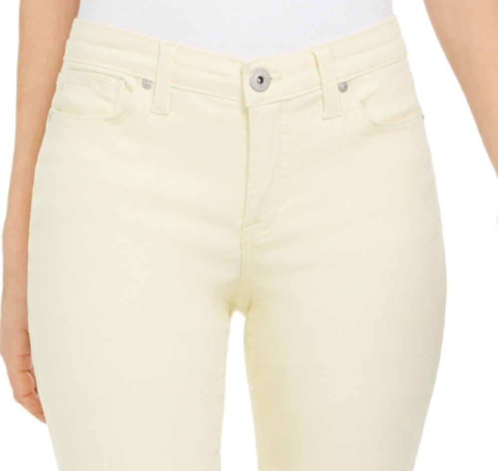 Style & Co Women's Light Wash Skinny Ankle Jeans Yellow Size 6