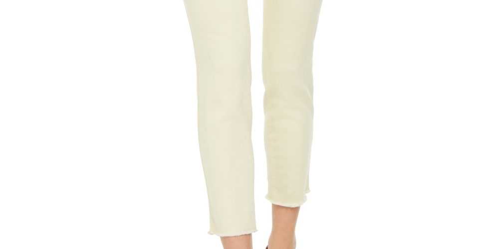 Style & Co Women's Light Wash Skinny Ankle Jeans Yellow Size 6