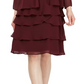 SL Fashions 2-Pc. Open-Front Jacket & Tiered Fit & Flare Dress Red Size 8