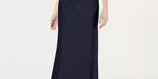 Calvin Klein Women's Sweetheart Off-The-Shoulder Gown Navy Size 14