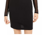 Teeze Me Women's Juniors Mini Illusion Scuba Dress Black Size 9