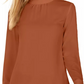 Calvin Klein Women's Mock-Neck Long-Sleeve Top Brown Size X-Large