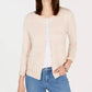 Charter Club Women's Petite Textured Cardigan Sweater Pink Size Petite X-Large