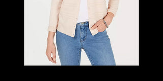 Charter Club Women's Petite Textured Cardigan Sweater Pink Size Petite X-Large