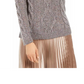 Charter Club Women's Cowl-Neck Cable-Knit Glitter Sweater Gray Size Medium