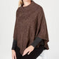 Karen Scott Women's Envelope Poncho Brown Size L/XL