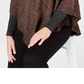 Karen Scott Women's Envelope Poncho Brown Size L/XL