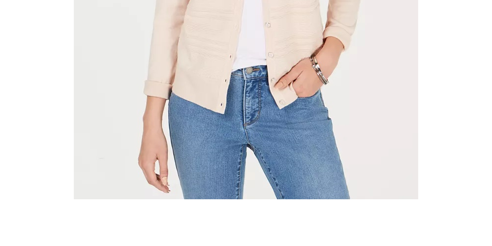 Charter Club Women's Petite Textured Cardigan Sweater Pink Size -PS