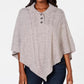 Karen Scott Women's Shawl-Collar Poncho Brown Size Large / X-Large