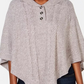 Karen Scott Women's Shawl-Collar Poncho Brown Size Large / X-Large