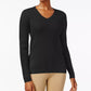 Karen Scott Women's Cotton V-Neck Sweater Blue Size Small
