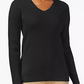 Karen Scott Women's Cotton V-Neck Sweater Blue Size Small