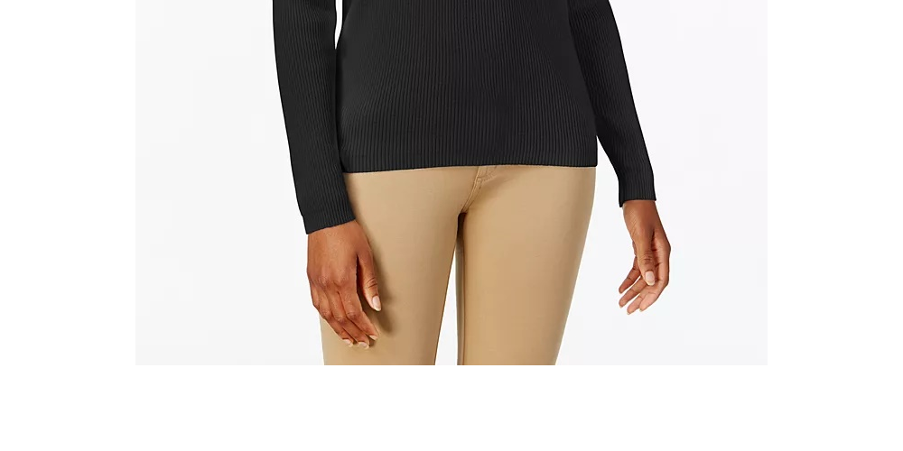 Karen Scott Women's Cotton V-Neck Sweater Blue Size Small