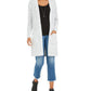 Style Co Women's Textured Open Front Long Sweater White Size XX-Large