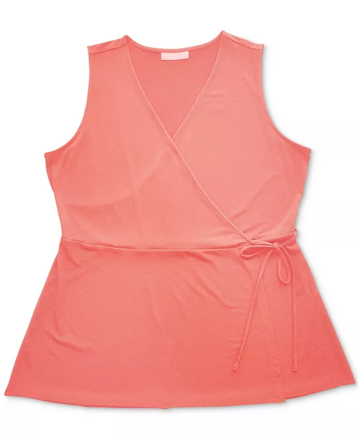 Charter Club Women's Cotton V-Neck Wrap Top White Size XX-Large