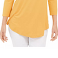 JM Collection Women's Cold-Shoulder Top Gold Size Small