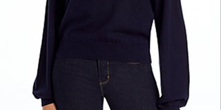 Joie Women's Printed Long Sleeve Crew Neck Sweater Blue Size Medium