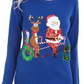 Karen Scott Women's Holiday Bicycle Sweater Blue Size Large