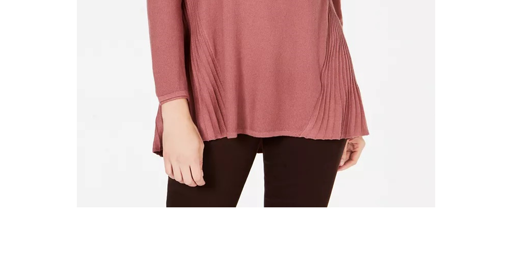 Style & Co Women's High-Low Tunic Sweater Orange Size Small