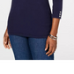 Karen Scott Women's Cotton Colorblocked Sweater Blue Size X-Small
