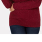 Karen Scott Women's Petite Cable-Knit V-Neck Sweater Red Size PL