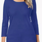 Karen Scott Women's Scoop-Neck Top Blue Size Medium
