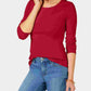 Charter Club Women's Pima Cotton Long-Sleeve Top Red Size Medium