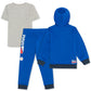 Nickelodeon Little Boy's 3 Pc Paw Patrol Hoodie T-Shirt & Joggers Set Blue Size 7
