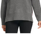 DKNY Women's Contrast-Trim Double-Knit Sweater Gray Size Large