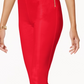 INC International Concepts Women's Zip Detail Skinny Pants Red Size 12 Petite