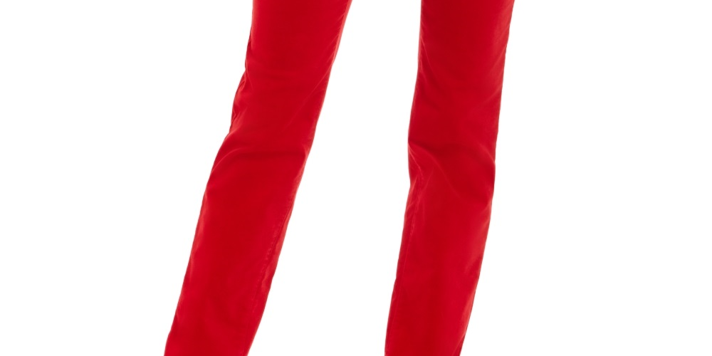 Charter Club Women's Lexington Velveteen Tummy Control Straight Leg Jeans Red Size 10
