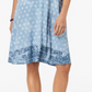 Style & Co Women's Cross Back Dress Blue Size Small