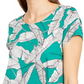 Alfani Women's Printed T-Shirt Green Size Medium