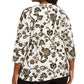 JM Collection Women's Plus Metallic Floral Print Top Beige Size 3X