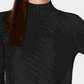 Charter Club Women's Black Textured Long Sleeve Turtle Neck Sweater Black Size Small
