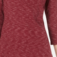 Karen Scott Women's BOAT-Neck Space-Dyed Top  Medium Red Size Small