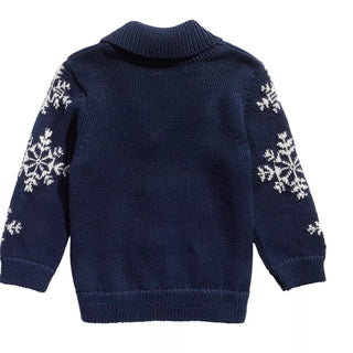 First Impressions Kid's Baby Boy's Snowflake Cardigan Blue Size 0-3 MONTHS