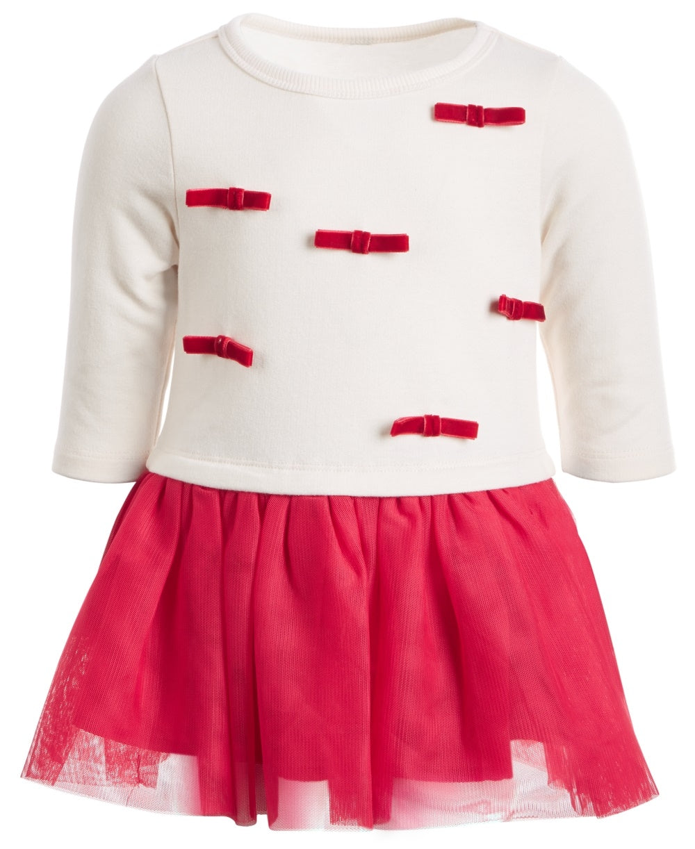 First Impressions Kid's Baby Girls Bow & Tulle Tutu Dress Red Size 6