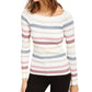INC International Concepts Women's Striped Pullover Sweater White Size X-Large